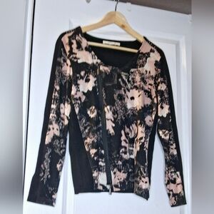 Monari Studded Abstract Zip-Up Cardigan (14)